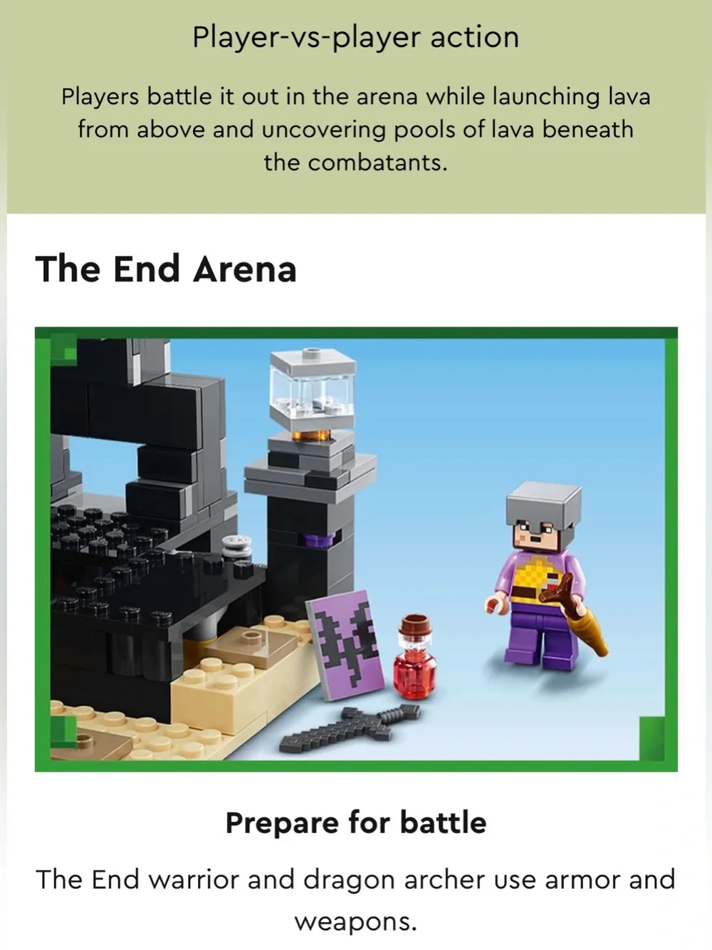 LEGO Minecraft “The End Arena” Set 21242 - RETIRED PRODUCT